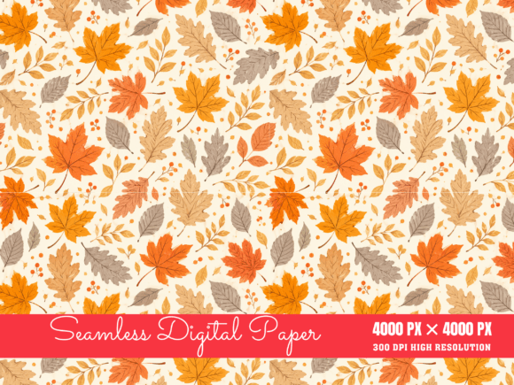 Autumn Digital Paper for Creative Projects