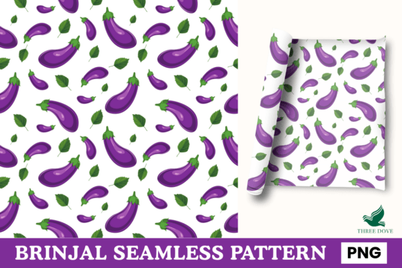 Brinjal Seamless Pattern: A Versatile Digital Design for Creative Projects