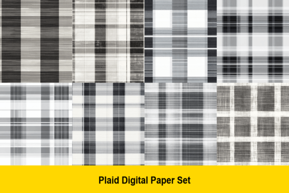 Charcoal Plaid Papers