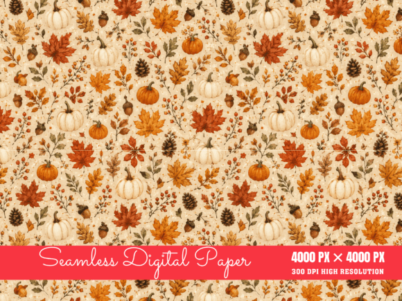 Fall Digital Paper, Seamless Pattern: A Versatile Resource for Creative Projects