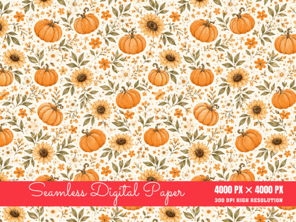 Fall Seamless Pattern, Autumn Digital: A Versatile Resource for Creative Projects