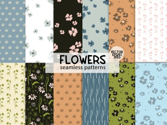 Flowers Seamless Pattern Bundle Vector: A Versatile Design Resource