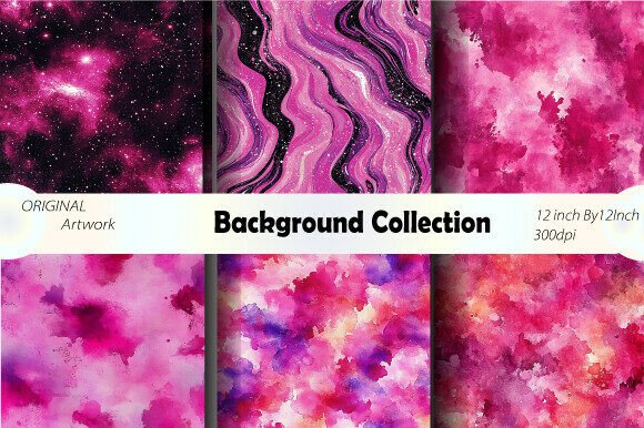Luxury Pink Watercolor Digital Papers