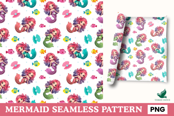 Mermaid Seamless Pattern - 05: A Versatile Digital Asset for Creative Professionals