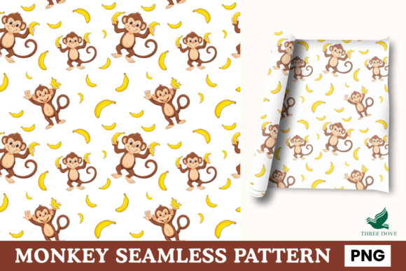 Monkey Seamless Pattern - 06: A Versatile Digital Resource for Creative Projects