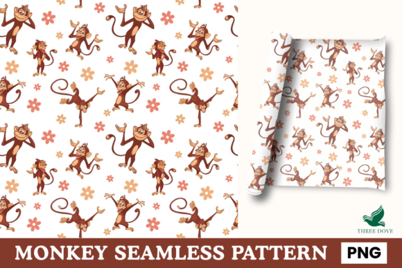 Monkey Seamless Pattern - 10