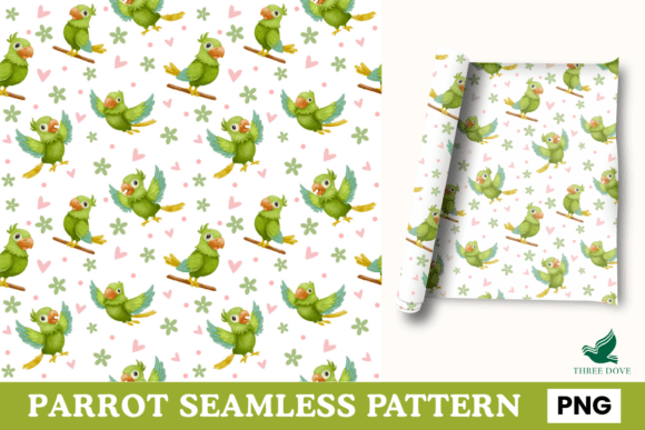 Parrot Seamless Pattern - 02: A Versatile Digital Resource for Creative Projects