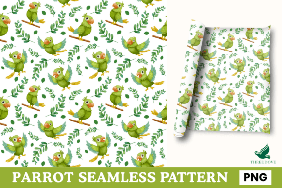 Parrot Seamless Pattern - 06