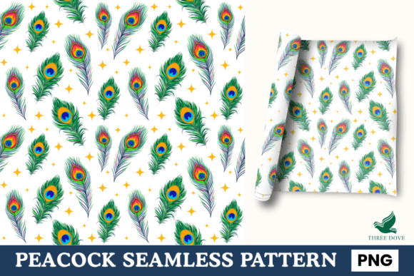 Peacock Seamless Pattern - 01: A Versatile Digital Design for Creative Projects