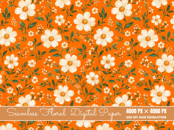 Seamless Floral Pattern PNG
