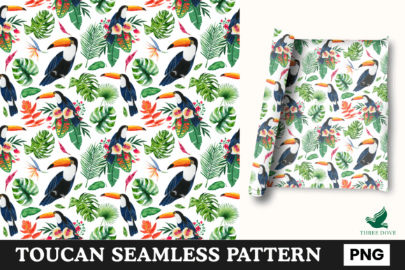 Toucan Seamless Pattern - 04: A Versatile Digital Design for Creative Projects