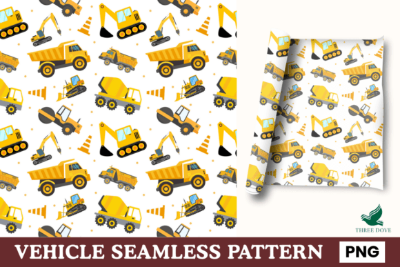 Vehicle Seamless Pattern - 03: A Versatile Digital Resource for Creative Projects