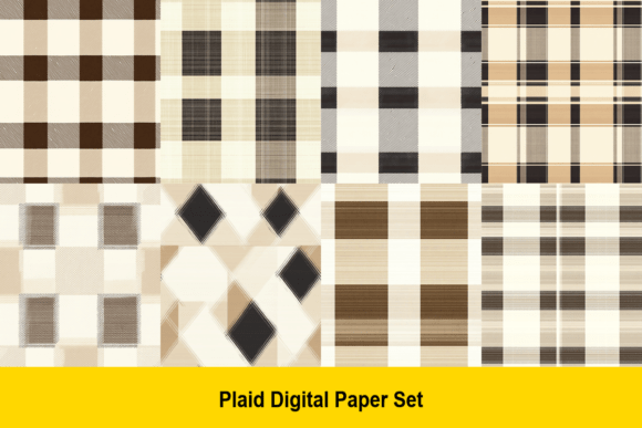Warm Taupe Plaid Papers