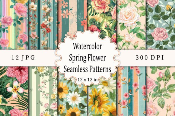 Watercolor Spring Flower Seamless: A Timeless Addition to Modern Design